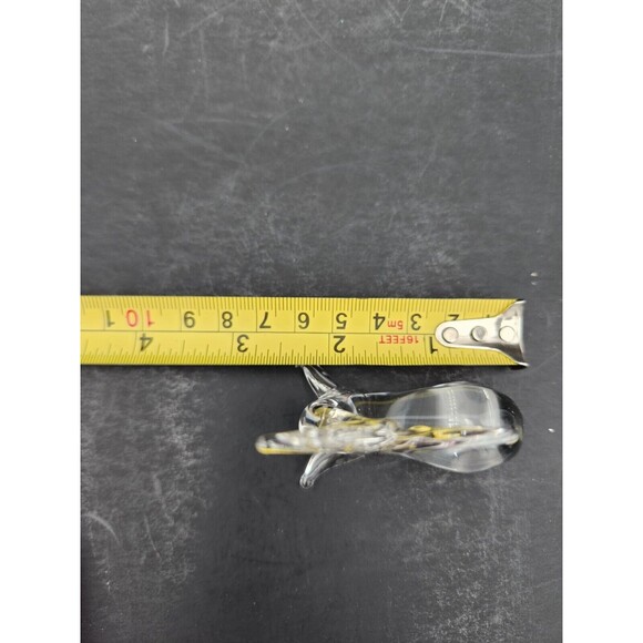 Vintage Miniature Art Glass Whale Figurine Clear 2.5" Ocean Marine Cetacean - Picture 5 of 6